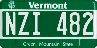 VT license plate NZI482