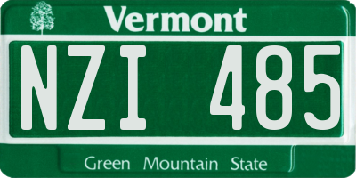 VT license plate NZI485