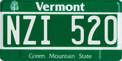 VT license plate NZI520