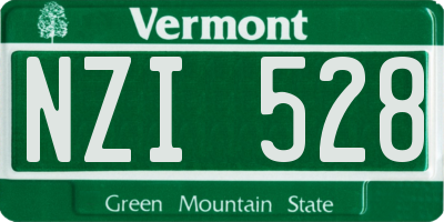 VT license plate NZI528