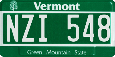 VT license plate NZI548