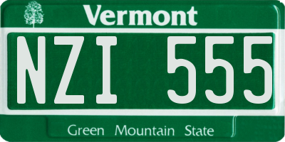VT license plate NZI555