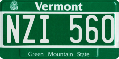 VT license plate NZI560