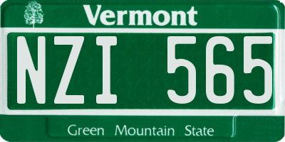 VT license plate NZI565