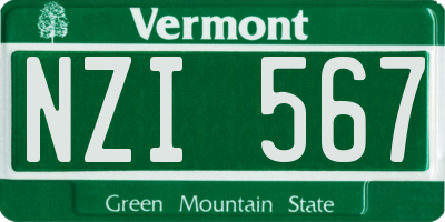 VT license plate NZI567