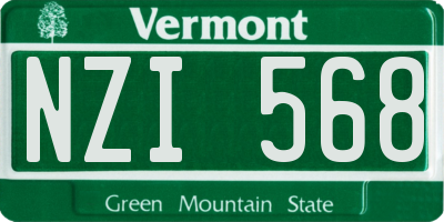 VT license plate NZI568