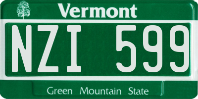 VT license plate NZI599