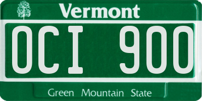 VT license plate OCI900
