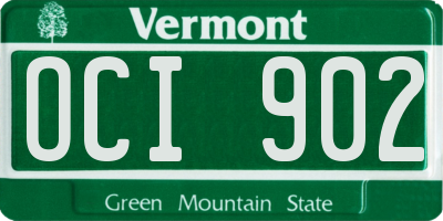VT license plate OCI902