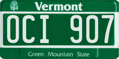 VT license plate OCI907