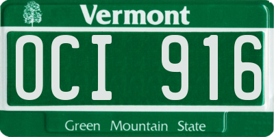 VT license plate OCI916