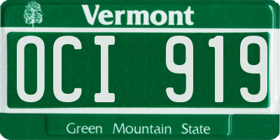 VT license plate OCI919