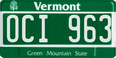 VT license plate OCI963
