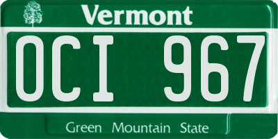 VT license plate OCI967
