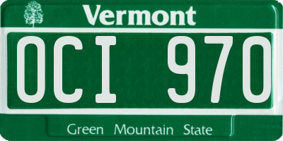VT license plate OCI970