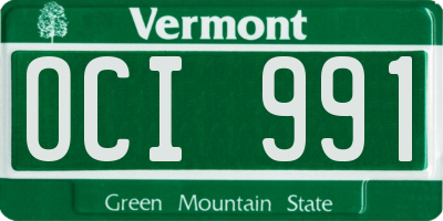 VT license plate OCI991
