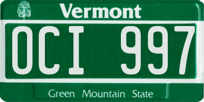 VT license plate OCI997