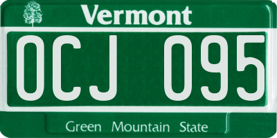 VT license plate OCJ095
