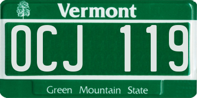 VT license plate OCJ119