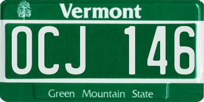 VT license plate OCJ146