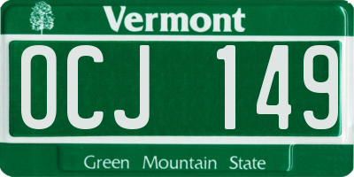 VT license plate OCJ149