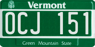 VT license plate OCJ151