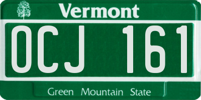VT license plate OCJ161