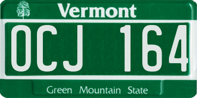 VT license plate OCJ164