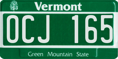 VT license plate OCJ165