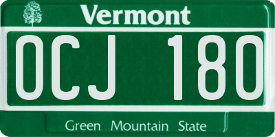 VT license plate OCJ180