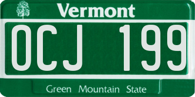 VT license plate OCJ199