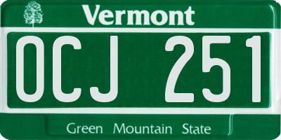 VT license plate OCJ251