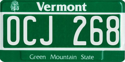 VT license plate OCJ268