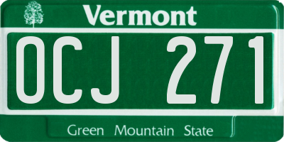 VT license plate OCJ271