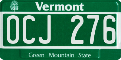 VT license plate OCJ276