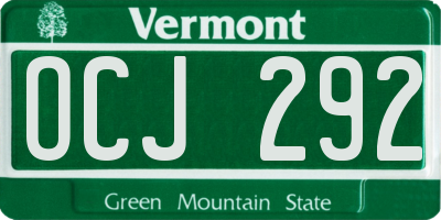 VT license plate OCJ292