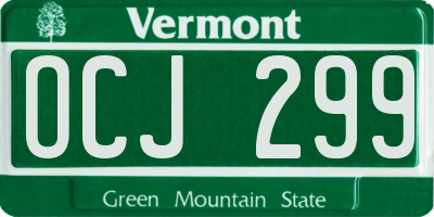 VT license plate OCJ299