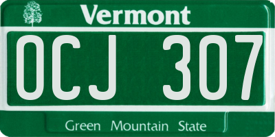VT license plate OCJ307
