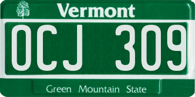VT license plate OCJ309