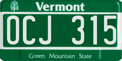 VT license plate OCJ315