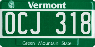 VT license plate OCJ318