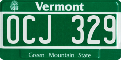 VT license plate OCJ329
