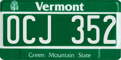 VT license plate OCJ352