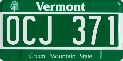 VT license plate OCJ371
