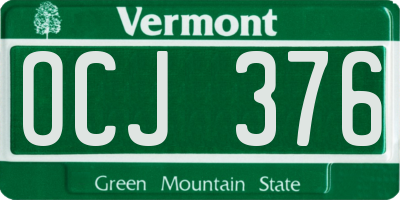 VT license plate OCJ376