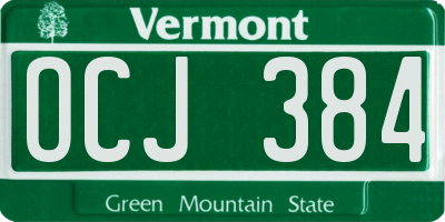 VT license plate OCJ384