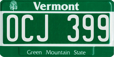 VT license plate OCJ399