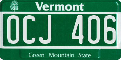 VT license plate OCJ406
