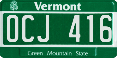 VT license plate OCJ416