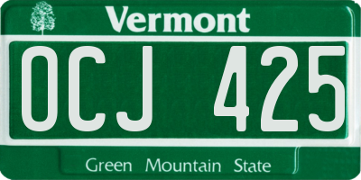 VT license plate OCJ425